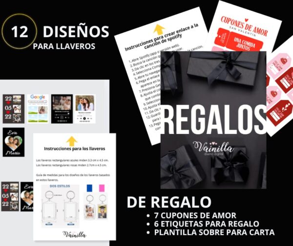 Paq. Cuadros y llaveros San Valentín